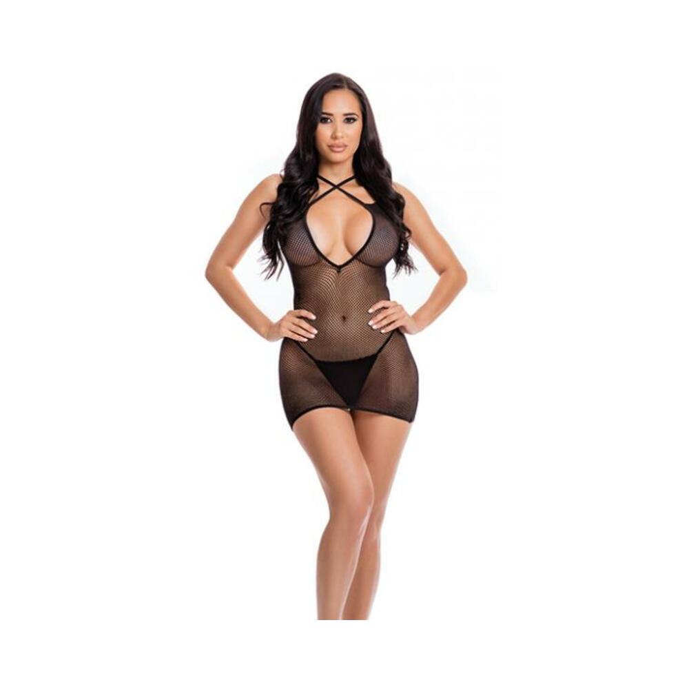 Pink Lipstick Spellbinding Dress Black O/s