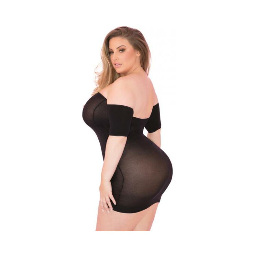 Pink Lipstick All Night Wrong Dress Black 1X