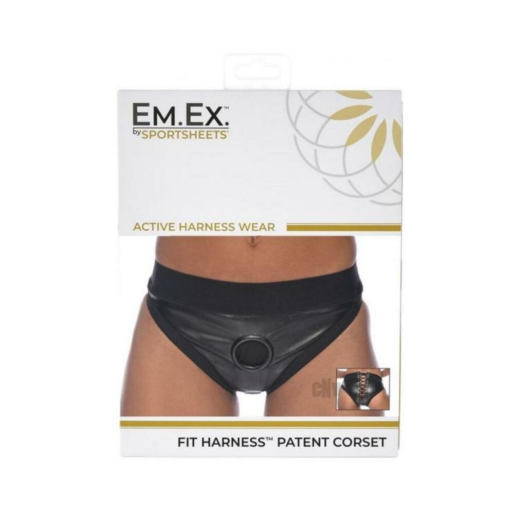 Em Ex Fit Harness Corset Large Black