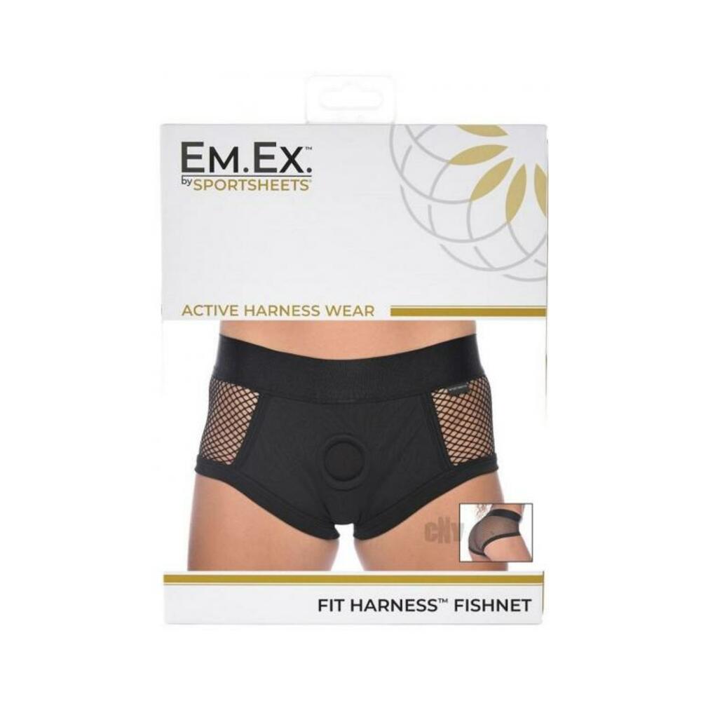 Em Ex Fit Harness Fishnet Med Black