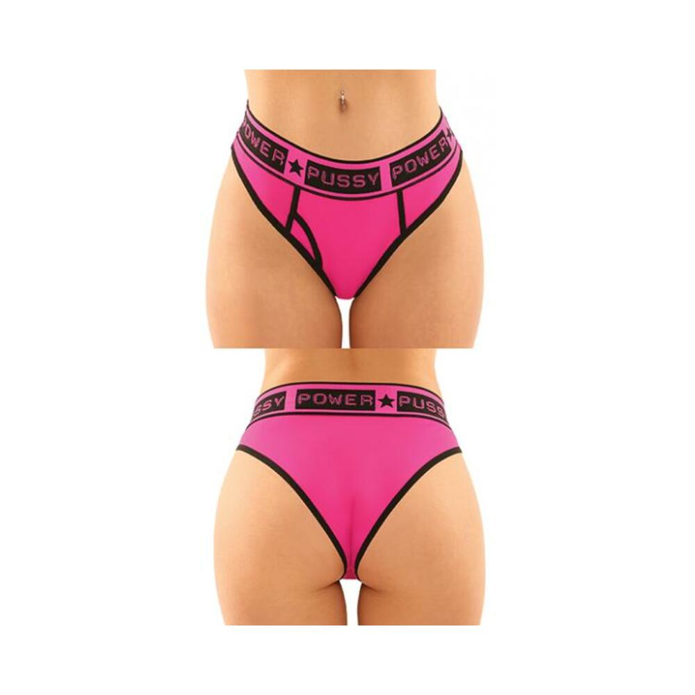 Vibes Pussy Power Buddy Pack 2 Pc. Micro Boyfriend Brief &amp; Lace Thong S/m Black/pink