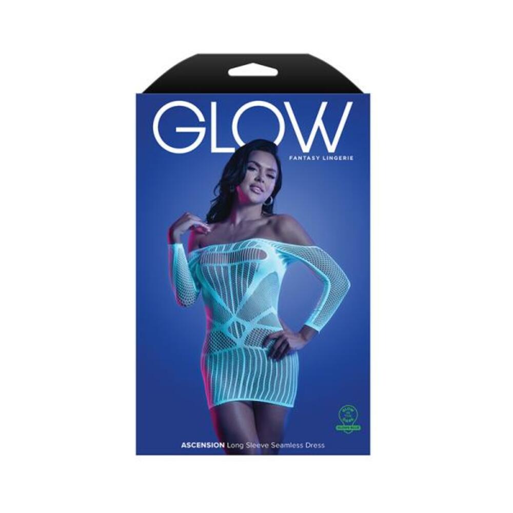Fantasy Lingerie Glow Ascension Glow-in-the-dark Seamless Long Sleeve Dress O/s