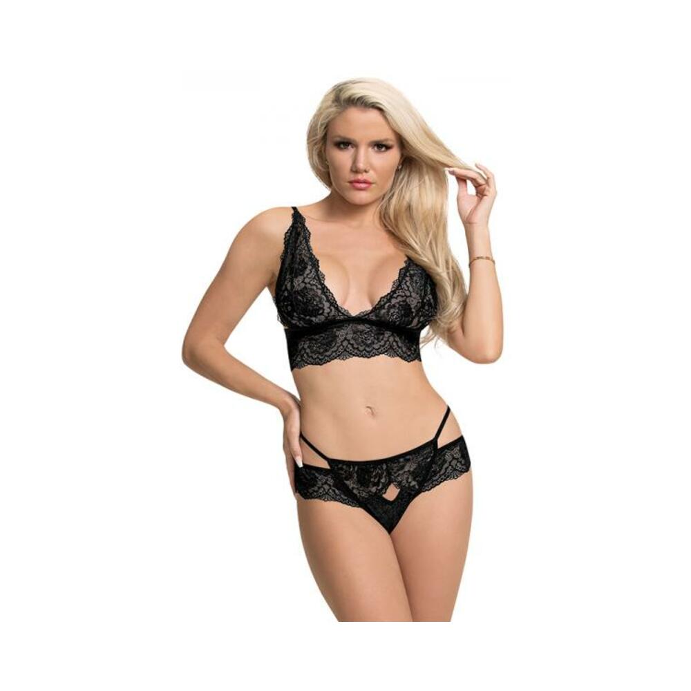 Magic Silk Sugar &amp; Spice Bra &amp; Panty Set Black S/m