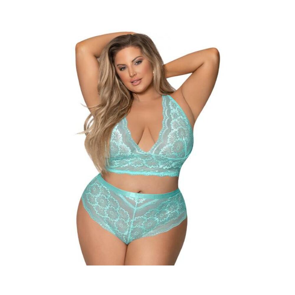 Magic Silk Seabreeze Cami &amp; Short Set Turquise Queen Size