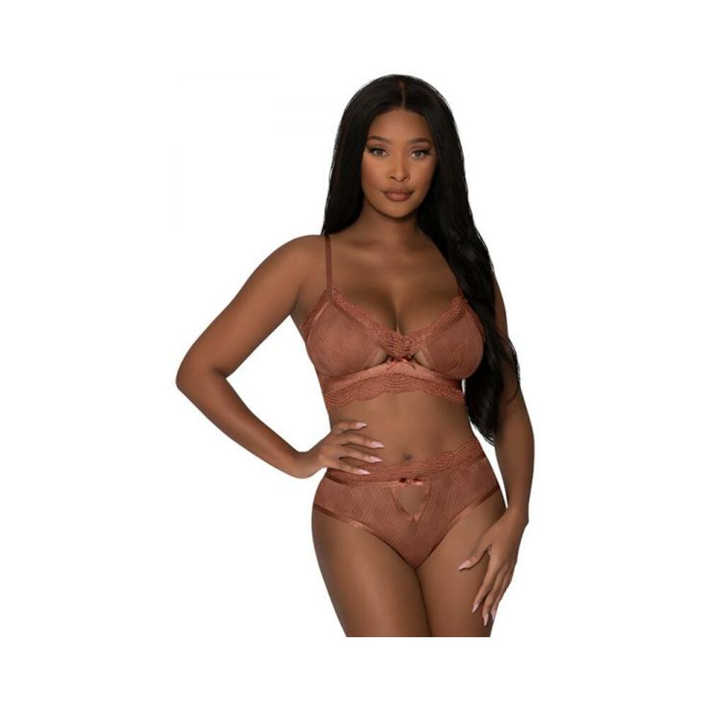 Magic Silk Caramel Kiss Bralette &amp; G-string Panty Carmel L/xl