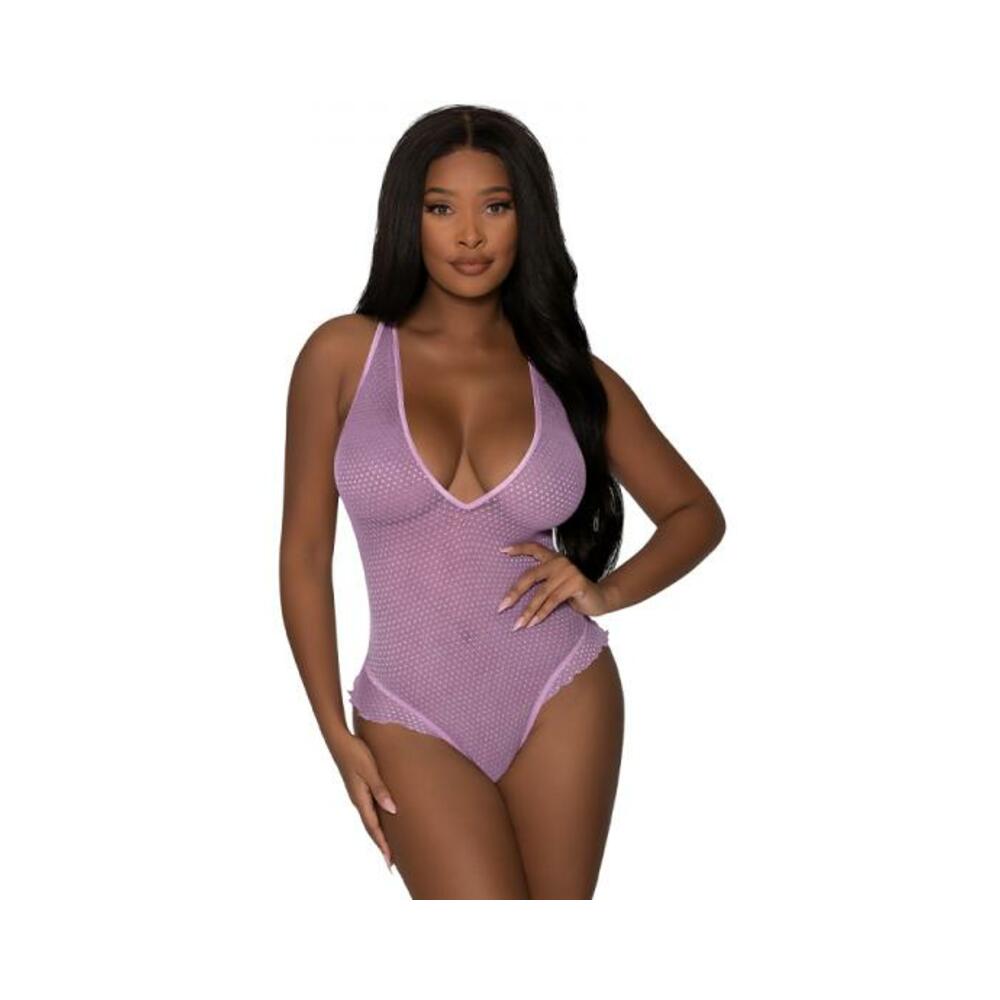 Magic Silk Girl Next Door Plunge Teddy Lilac S/m