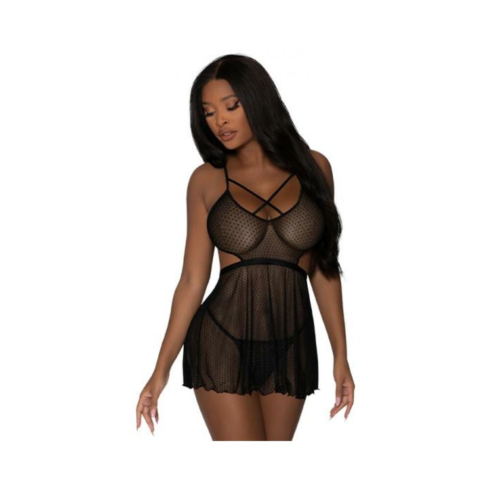 Magic Silk Girl Next Door Babydoll &amp; Panty Black S/m