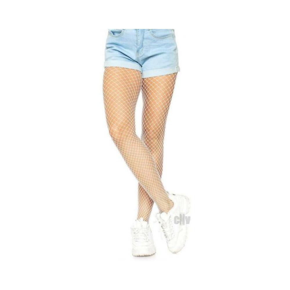 Spandex Industrial Net Tights Os White