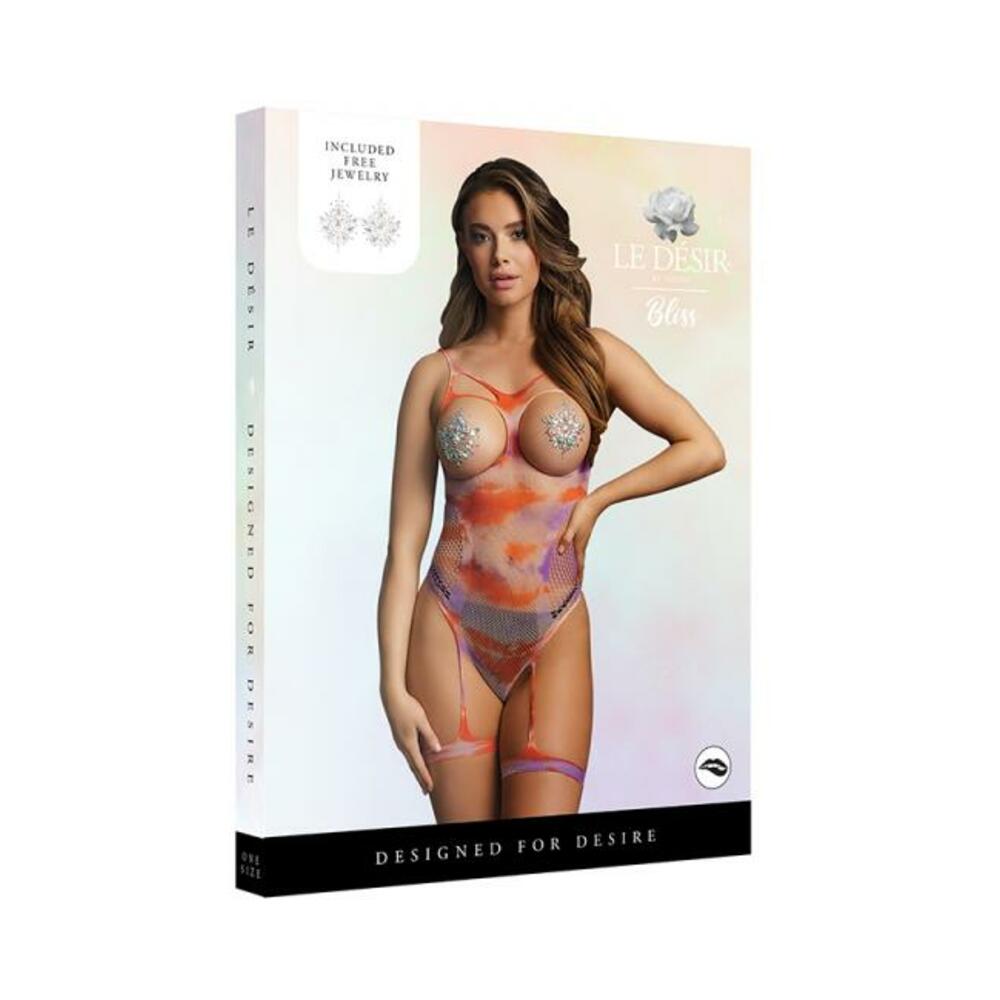 Shots Le Desir Open-cup Strappy Teddy &amp; Dazzling Sticker O/s