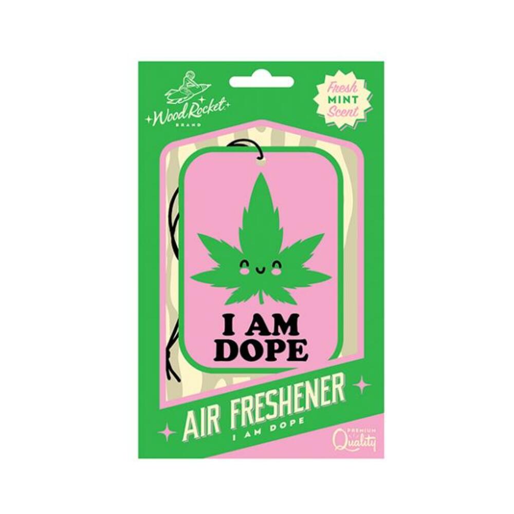 =wood Rocket I Am Dope Air Freshener - Mint