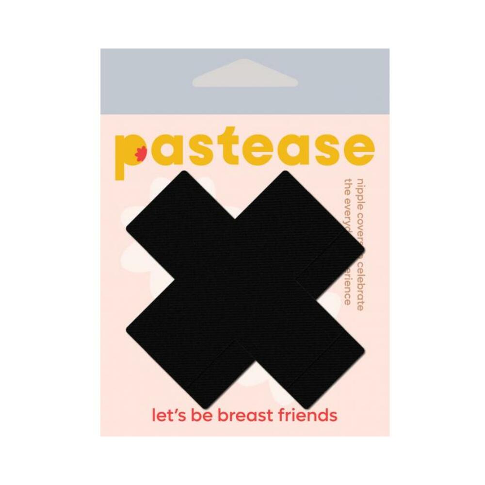 Pastease Plus X Faux Latex Black Crosses