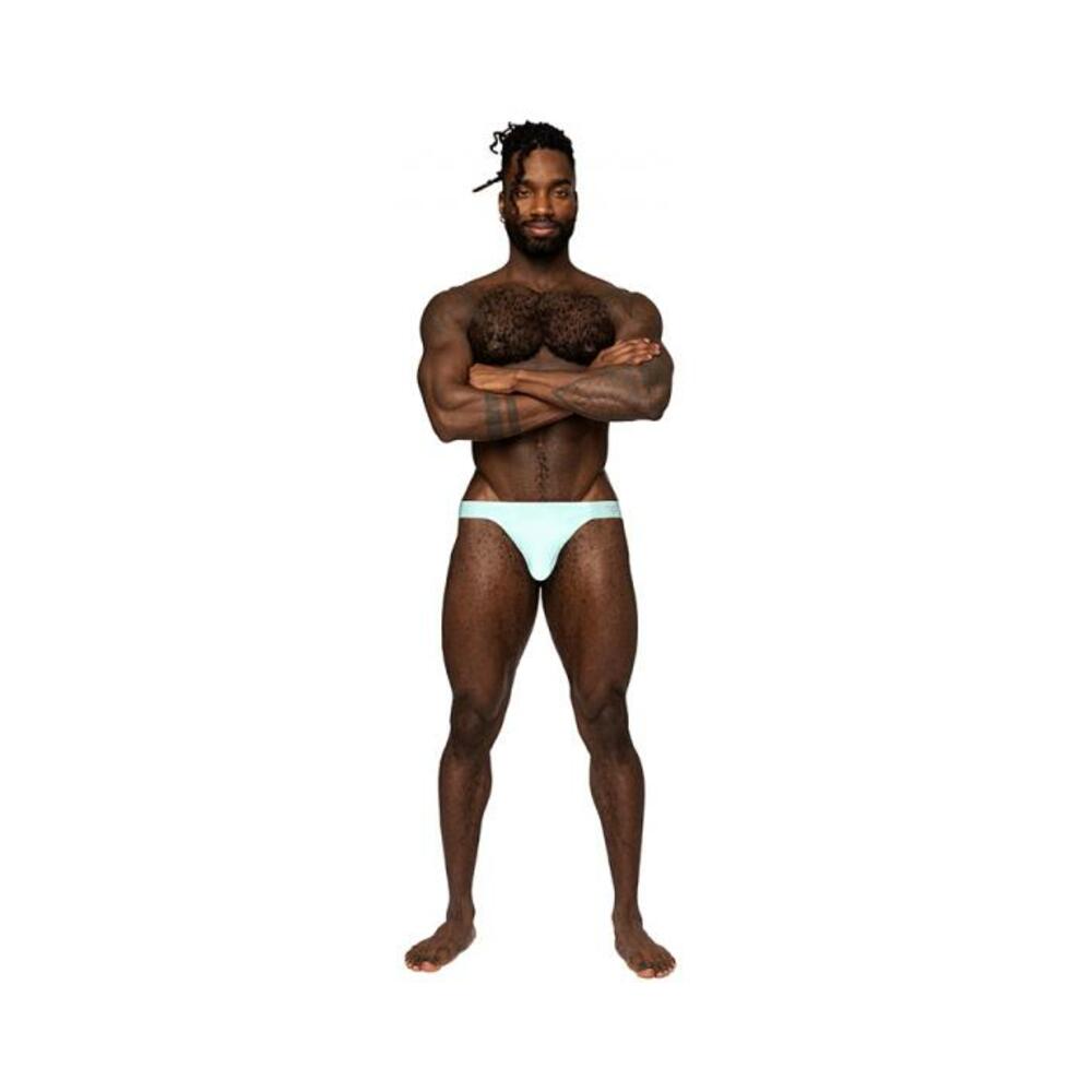 Male Power Easy Breezy Thong Sleeve Aqua S/m