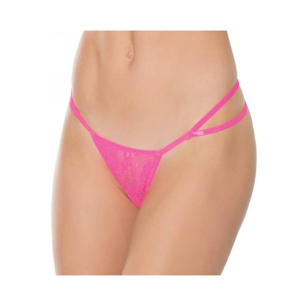 Adjustable G-string Pink Os Hanging