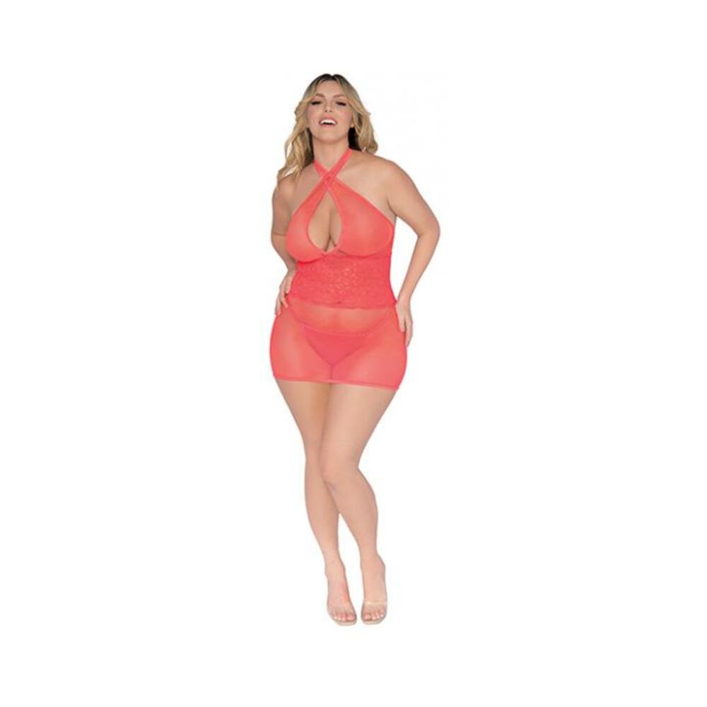 Dg Chemise &amp; G-string Coral Queen