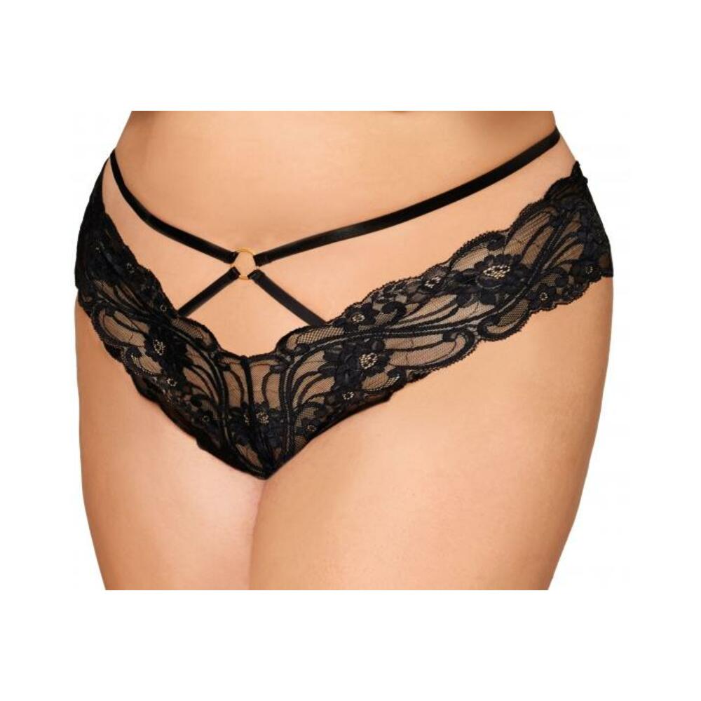 Cheeky Open Crotch Thong W/ Chains 3x4x