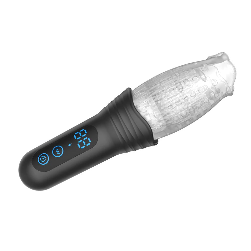 The Male Rose Pro Thrusting Rotating &amp; Vibrating 3D Masturbator - Black