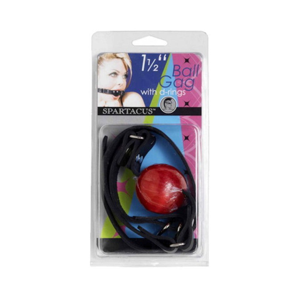 Firm 1.75 Inch Red Rubber Ball Gag