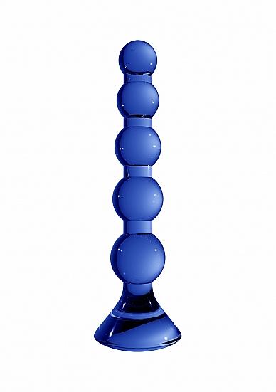 Chrystalino Stretch Blue Glass Anal Beads