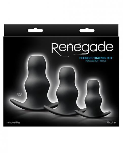 Renegade Peeker Kit Black Hollow Butt Plugs