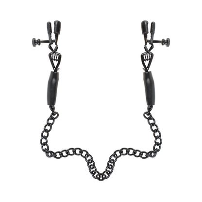 Fetish Fantasy Adjustable Nipple Chain Clamps Black