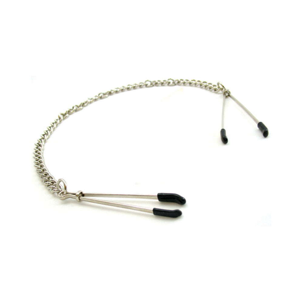 H2h Nipple Clamps Tweezer With Chain (chrome)