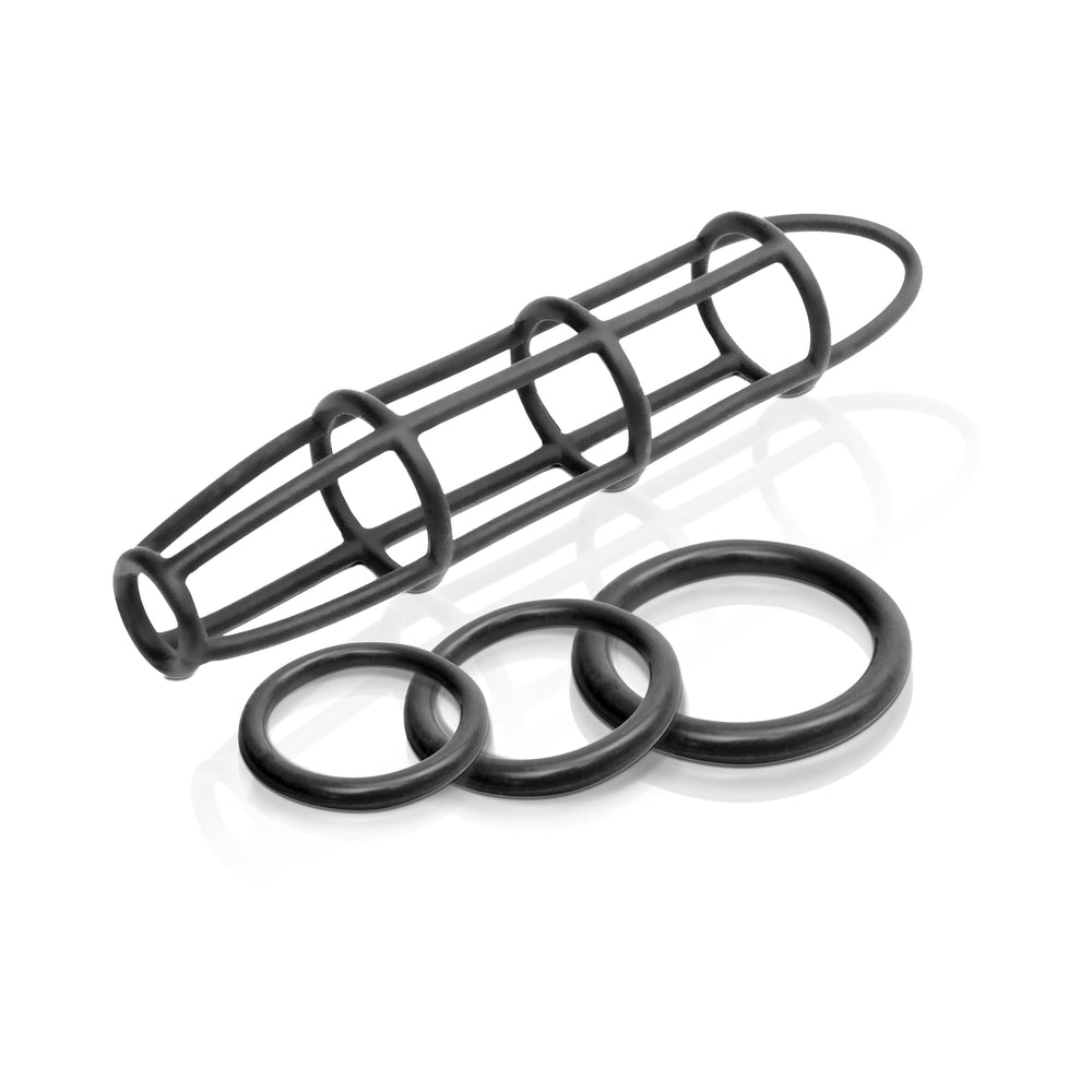 Fetish Fantasy Elite Cockcage And Ring Set Black