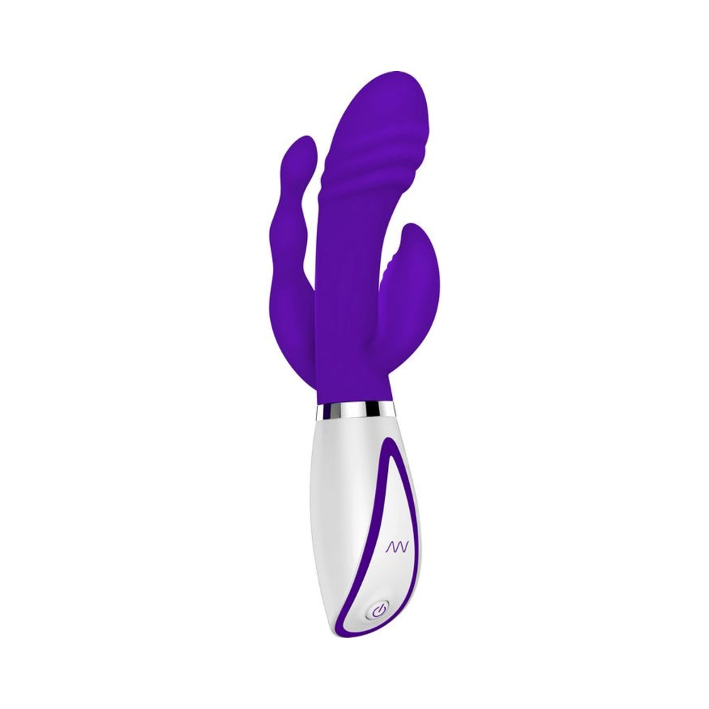 Evolved Disco Triple Play Purple Silicone Rechargeable