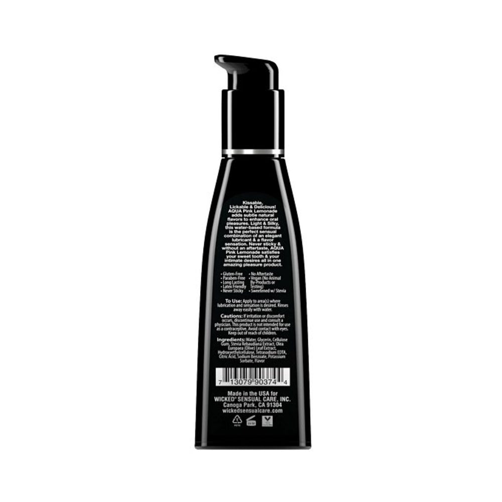 Wicked Aqua Pink Lemonade Flavored Lubricant 4oz