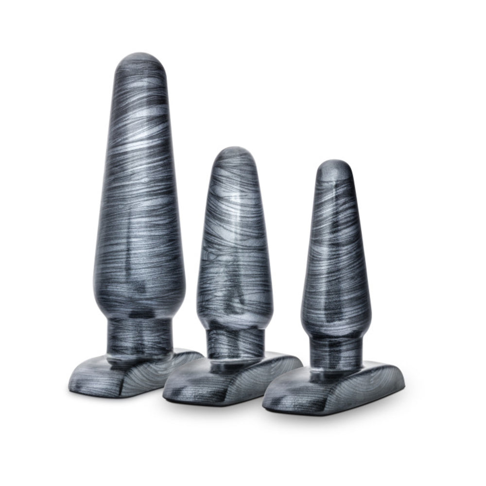 Jet Anal Trainer Kit Carbon Metallic Black 3 Butt Plugs