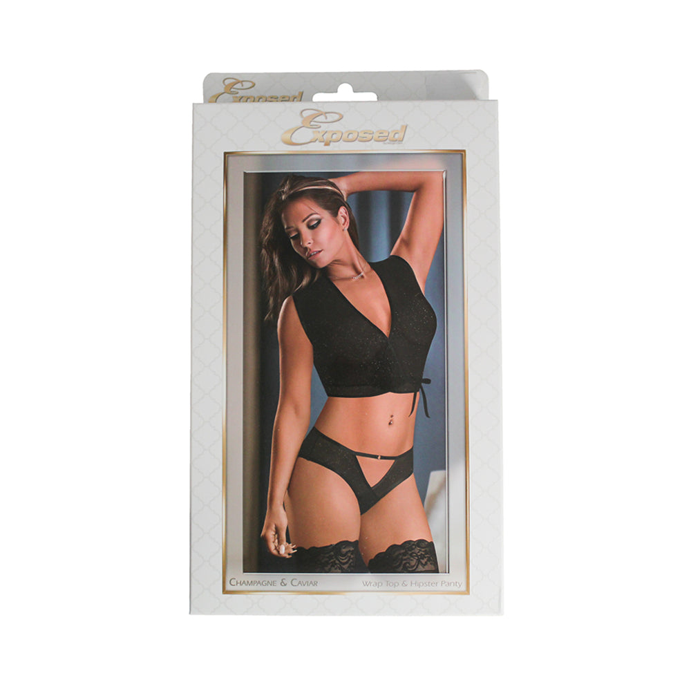 Champagne & Caviar WrapTop & Panty BK SM