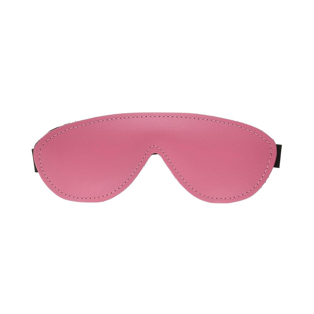 Kinklab Pink Bound Leather Blindfold