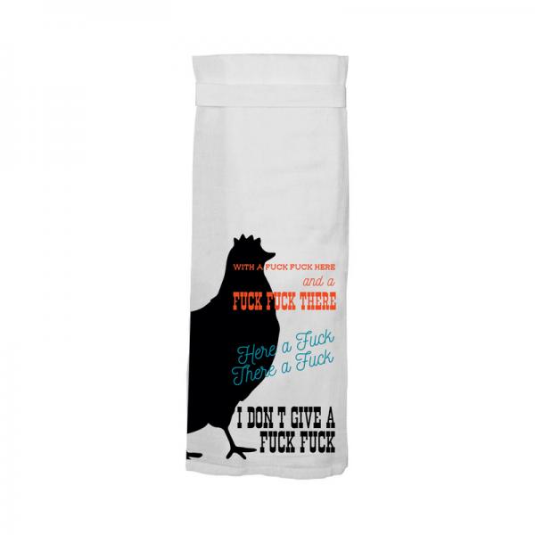 Twisted Wares With A Fuck Fuck Here Flour Sack Towel