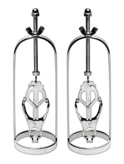 Stainless Steel Clover Clamp Nipple Stretchers Silver