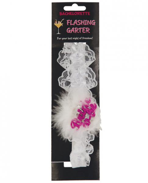 Bride To Be Flashing Garter White