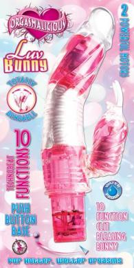 Orgasmalicious Luv Bunny Vibrator Waterproof Cotton Candy Pink